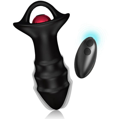 Vibrateur à doigts kylin et télécommande de plug anal noir – Armony