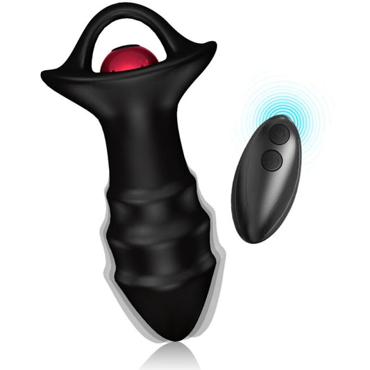 Vibrateur à doigts kylin et télécommande de plug anal noir – Armony