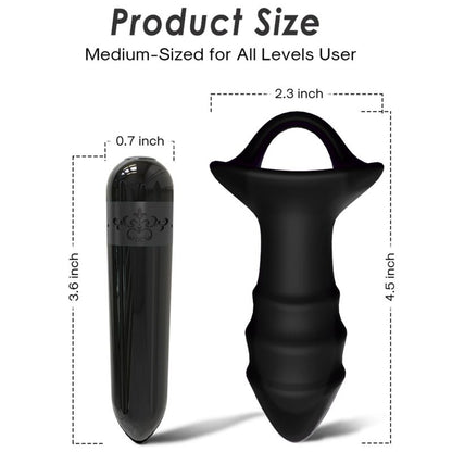 Vibrateur à doigts kylin et télécommande de plug anal noir – Armony
