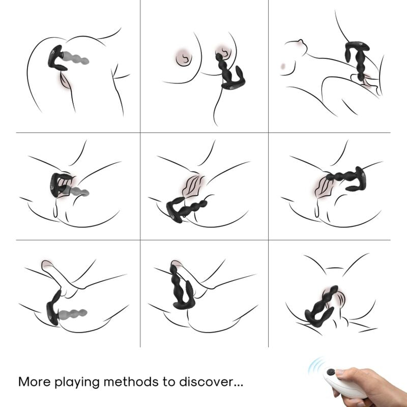Manfun vibrateur & stimulateur anal plug télécommande noir – Armony