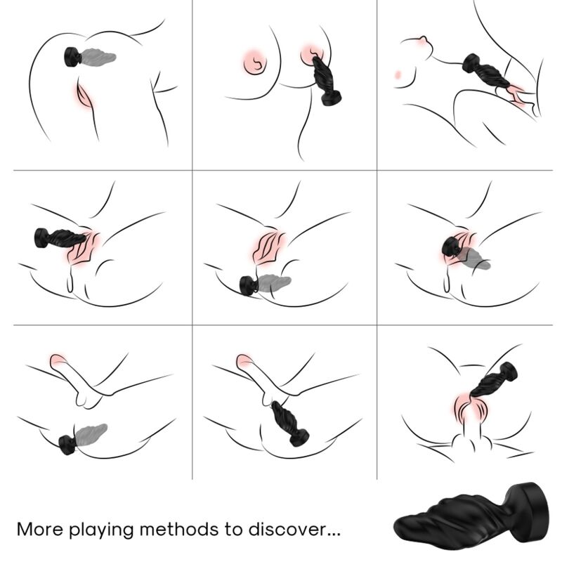 Vibrateur & plug anal télécommande noir – Armony