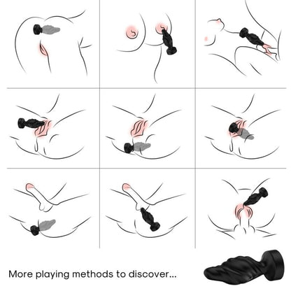 Vibrateur & plug anal télécommande noir – Armony