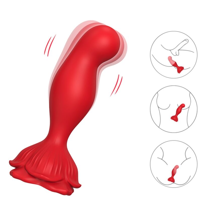 Vibrateur rose & plug anal télécommande rouge – Armony