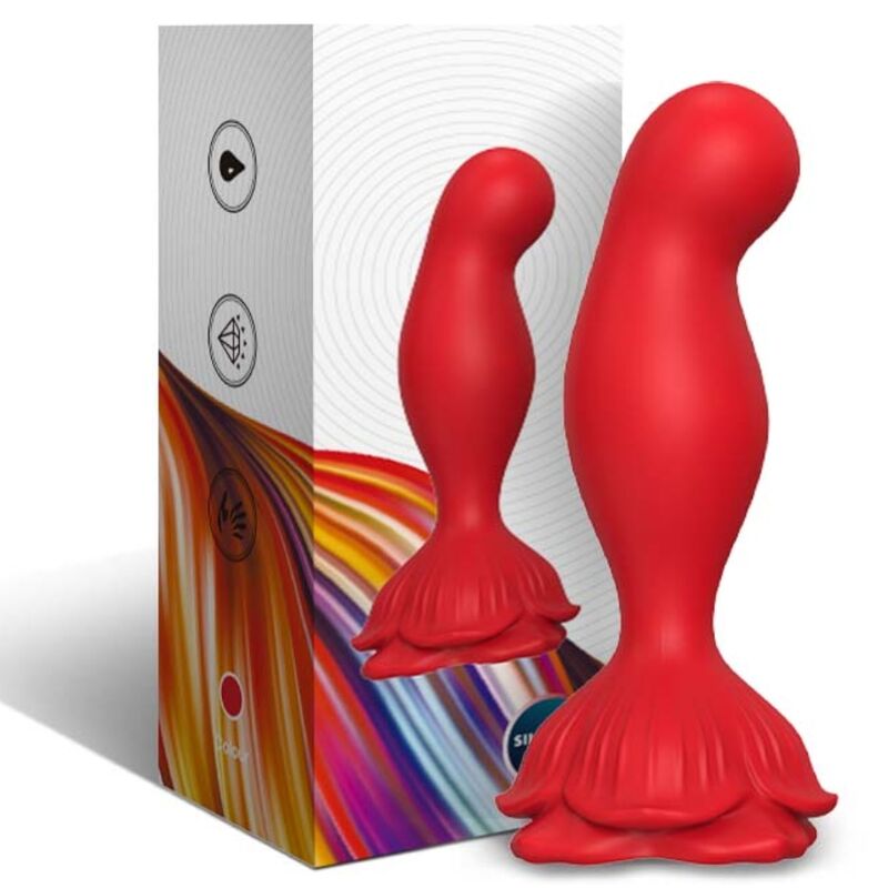 Vibrateur rose & plug anal télécommande rouge – Armony