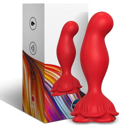 Vibrateur rose & plug anal télécommande rouge – Armony