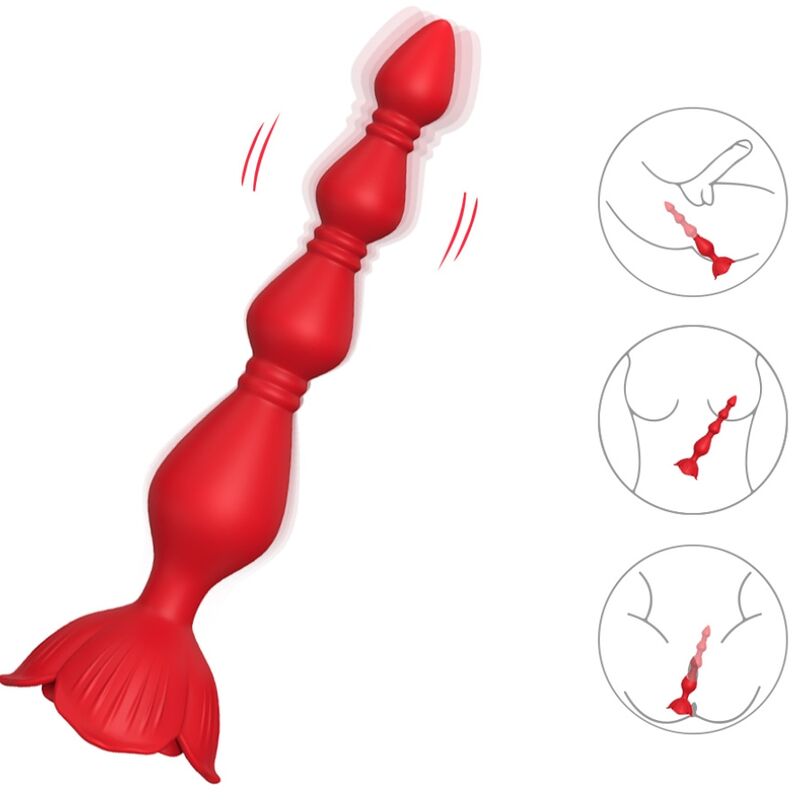 Vibrateur rose pagode & plug anal rouge – Armony