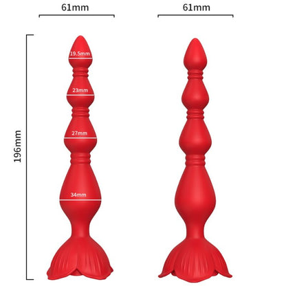 Vibrateur rose pagode & plug anal rouge – Armony