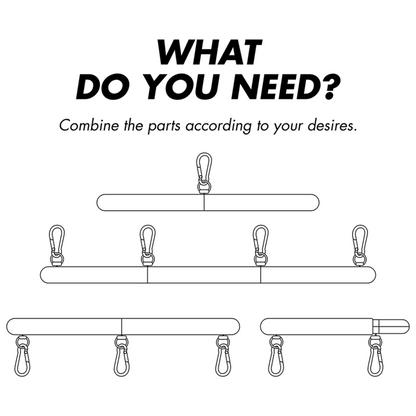 BONDAGE SUMISO FETICHE - BARRA DIVISORA AJUSTABLE DE 4 PIEZAS