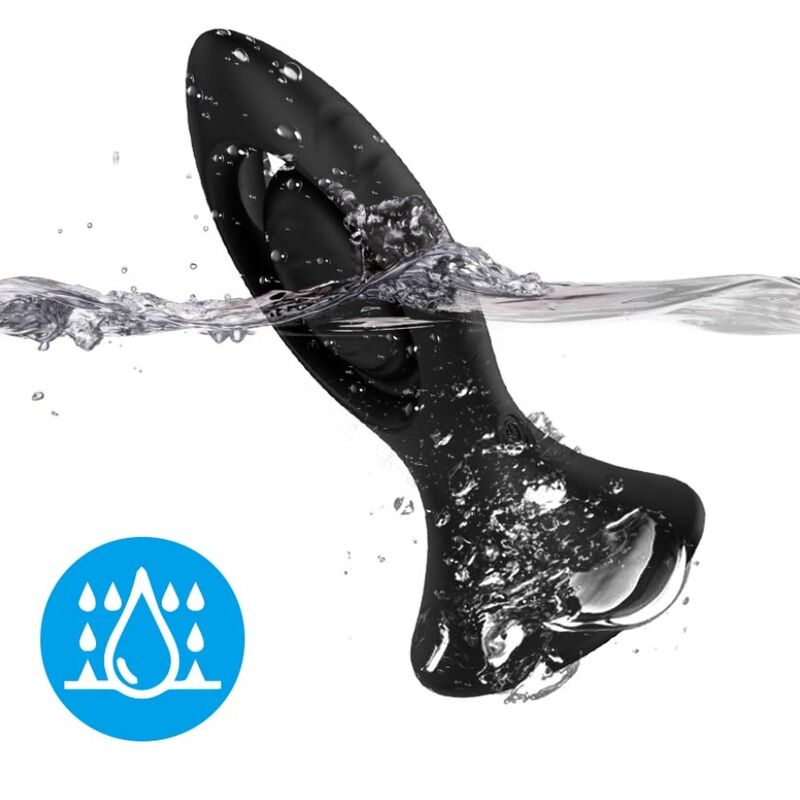 Vibrateur & plug anal silicone noir – Armony