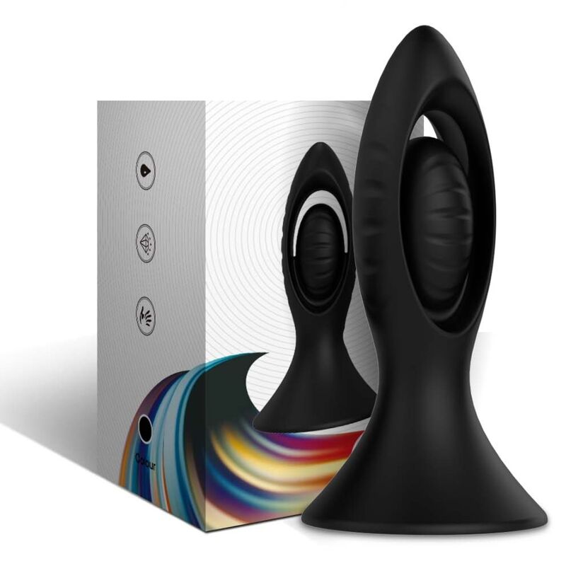 Vibrateur & plug anal silicone noir – Armony