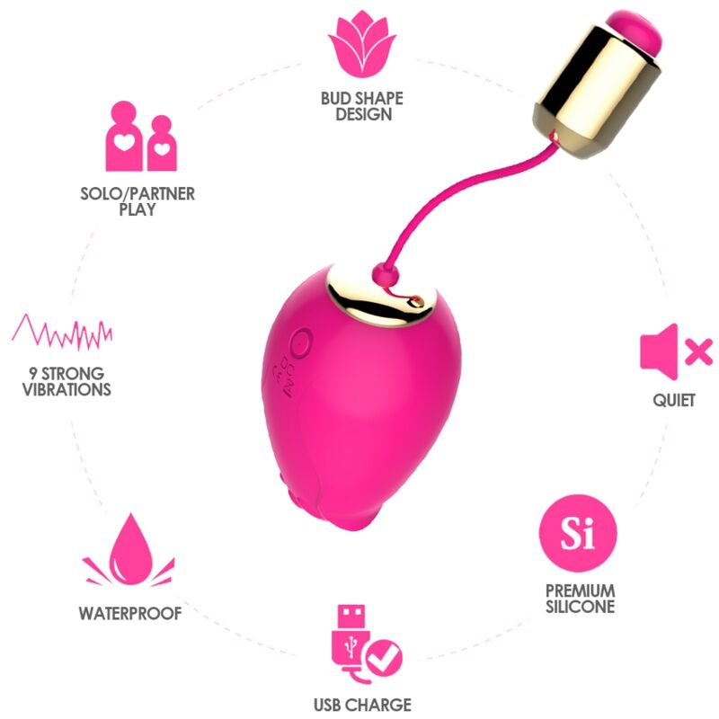 Vibrateur mandala egg télécommande g-spot fuchsia – Armony