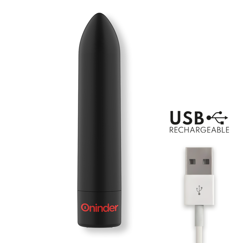 ONINDER - BERLIN VIBRATEUR BULLET NOIR 9 MODES 8.5 X 2 CM - FREE APPLICATION