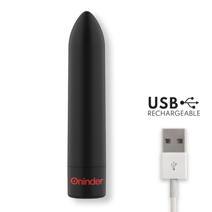 ONINDER - BERLIN VIBRATEUR BULLET NOIR 9 MODES 8.5 X 2 CM - FREE APPLICATION