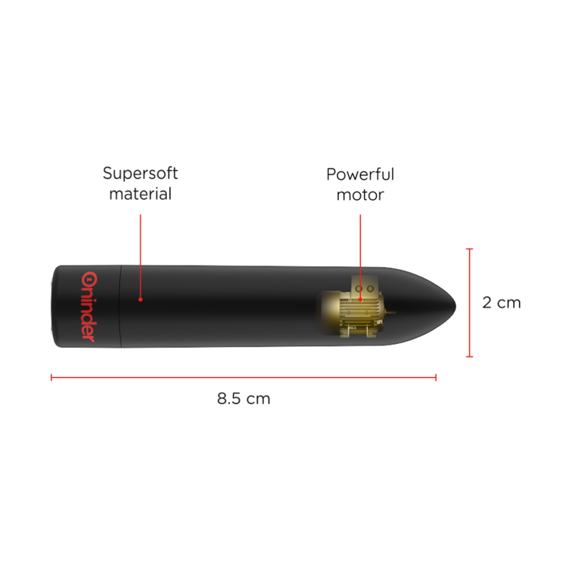ONINDER - BERLIN VIBRATEUR BULLET NOIR 9 MODES 8.5 X 2 CM - FREE APPLICATION