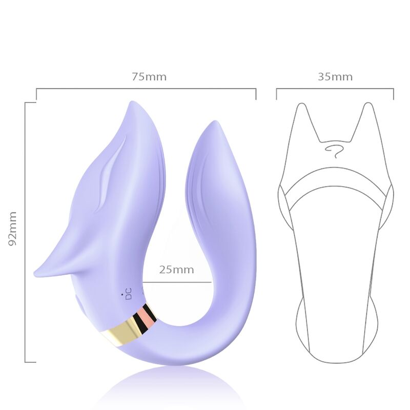 Vibrateur fox pour couples télécommande violet – Armony