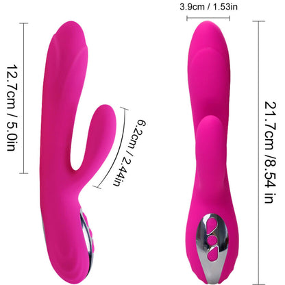 ARMONY - VIBRATEUR &amp; STIMULATEUR FLEXIBLE EFFET CHALEUR FUCHSIA