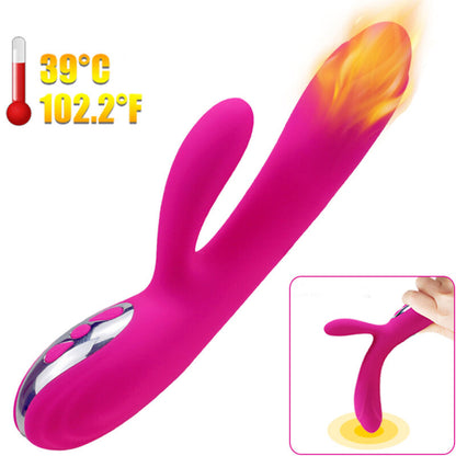 ARMONY - VIBRATEUR &amp; STIMULATEUR FLEXIBLE EFFET CHALEUR FUCHSIA