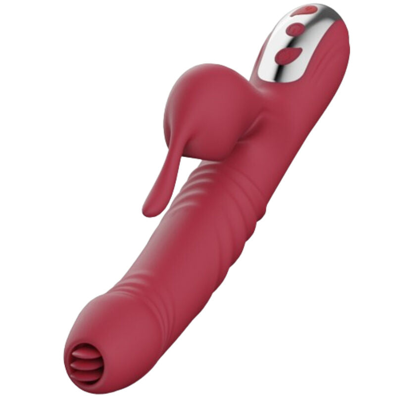 Vibrateur et suçon suck avec langue stimulante bourgogne – Armony