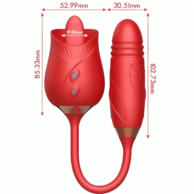 Vibrateur de fleur delight & thusting avec langue rouge – Armony