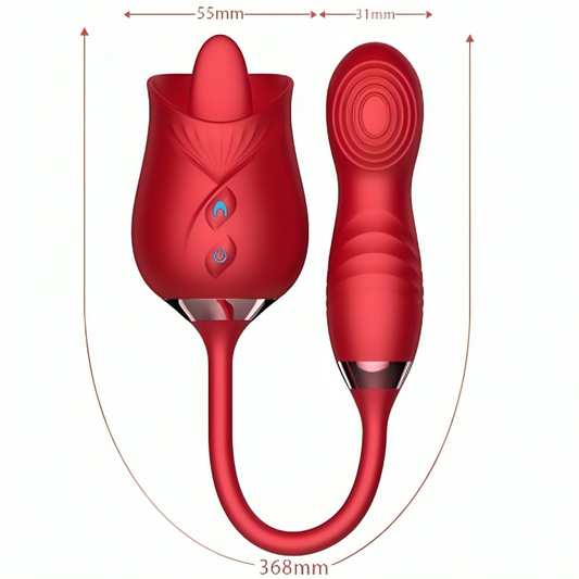 Vibrateur de fleur delight & bumping avec langue rouge – Armony