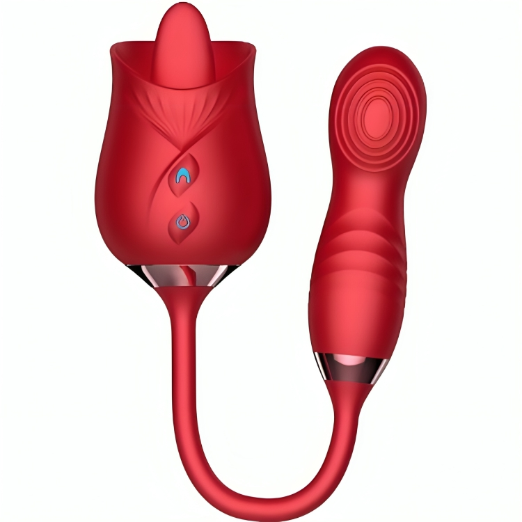 Vibrateur de fleur delight & bumping avec langue rouge – Armony