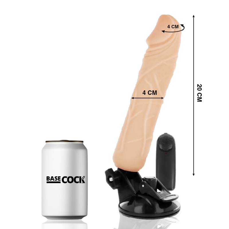 BASECOCK - VIBRATEUR TÉLÉLÉCOMMANDE NATUREL RÉALISTE 20 CM -O- 4 CM