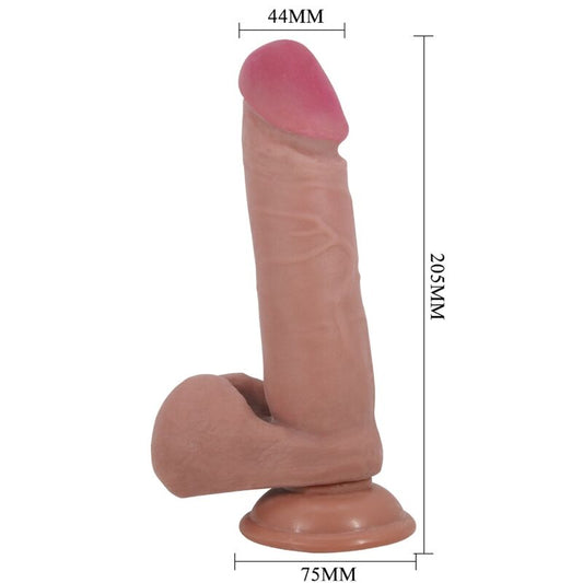 PRETTY LOVE - SÉRIE SLIDING SKIN GODE RÉALISTE AVEC VENTOUSE SLIDING SKIN FLESH 20.5 CM