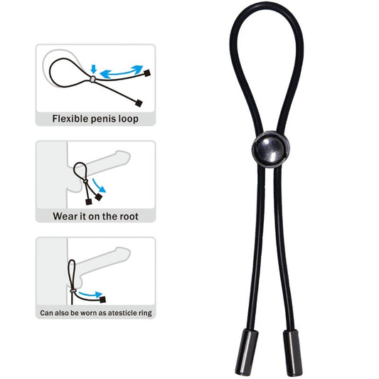 PRETTY LOVE - CORD AND TESTILE COCK RING