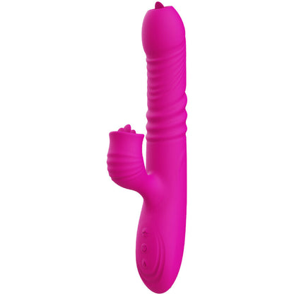 ARMONY - MULTIFUNCTIONAL DOUBLE TONGUE FANNY VIBRATOR HEAT EFFECT FUCHSIA