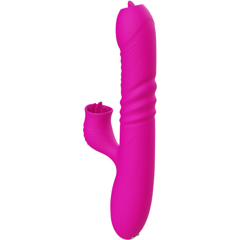 ARMONY - MULTIFUNCTIONAL DOUBLE TONGUE FANNY VIBRATOR HEAT EFFECT FUCHSIA