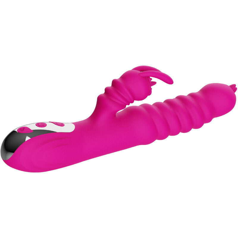ARMONY - MULTIFUNCTIONAL RABBIT DOUBLE TONGUE VIBRATOR WITH HEAT EFFECT FUCHSIA