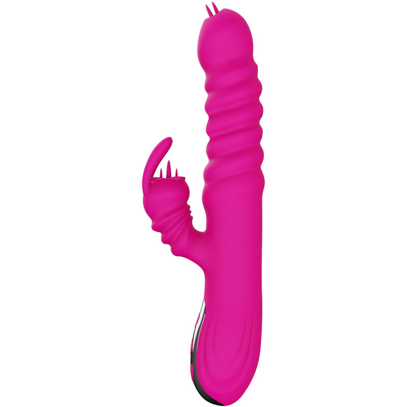 ARMONY - MULTIFUNCTIONAL RABBIT DOUBLE TONGUE VIBRATOR WITH HEAT EFFECT FUCHSIA