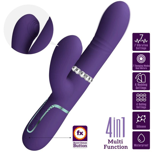 PRETTY LOVE - VIBRADOR MULTIFUNCIONAL DEL PUNTO G MORADO