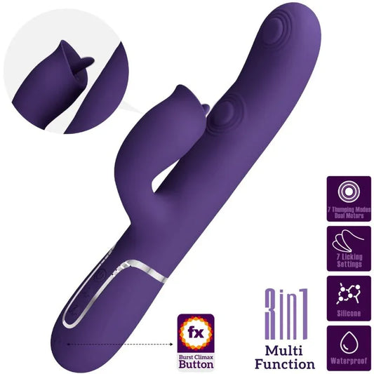Pretty Love – Vibrateur Lapin à Lécher Violet