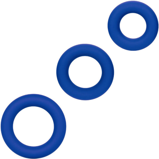 CALEXOTICS - ADMIRAL SET OF 3 BLUE PENIS RINGS