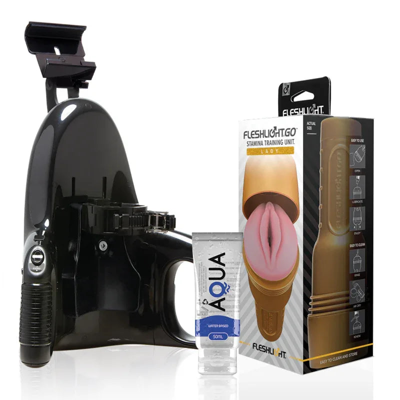 Fleshlight – Stamina Go Training Unit Lady + Lancement Universel + Lubrifiant de Qualité Aqua