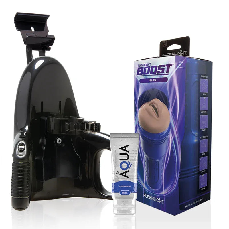 Fleshlight – Blow Lm Flesh Rp + Lancement Universel + Lubrifiant Qualité Aqua 50 ml