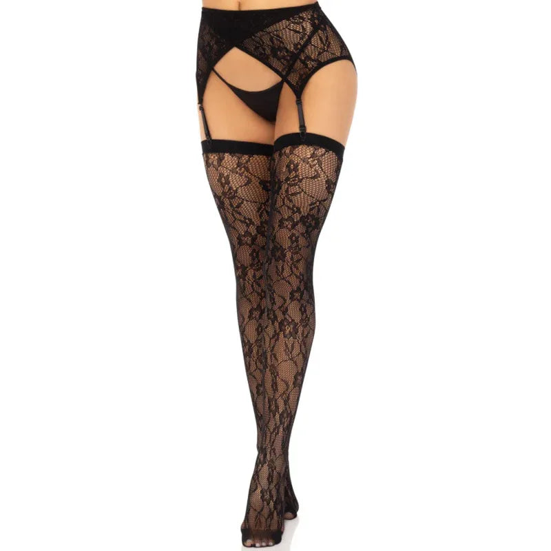 Leg Avenue Cuisses Dentelles & Jarretelles Rouge