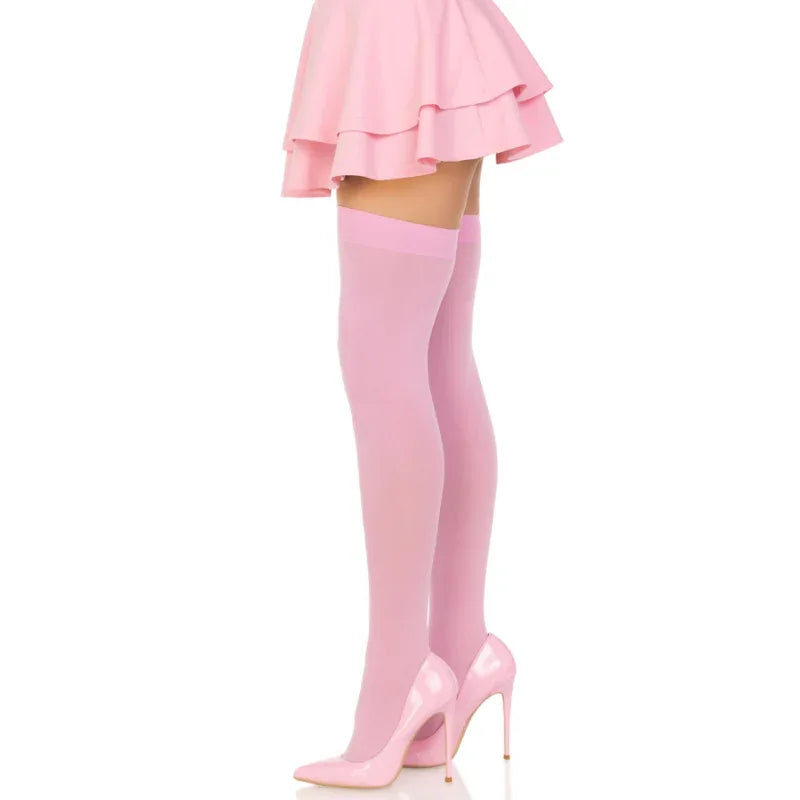 Leg Avenue – Cuisses Hautes en Nylon Rose