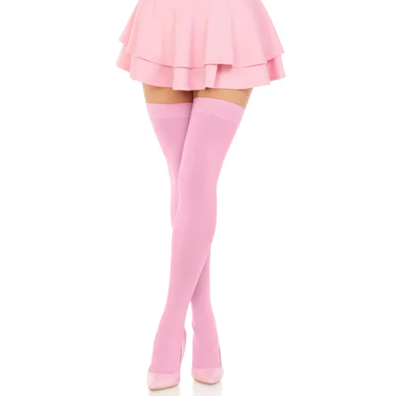 Leg Avenue – Cuisses Hautes en Nylon Rose