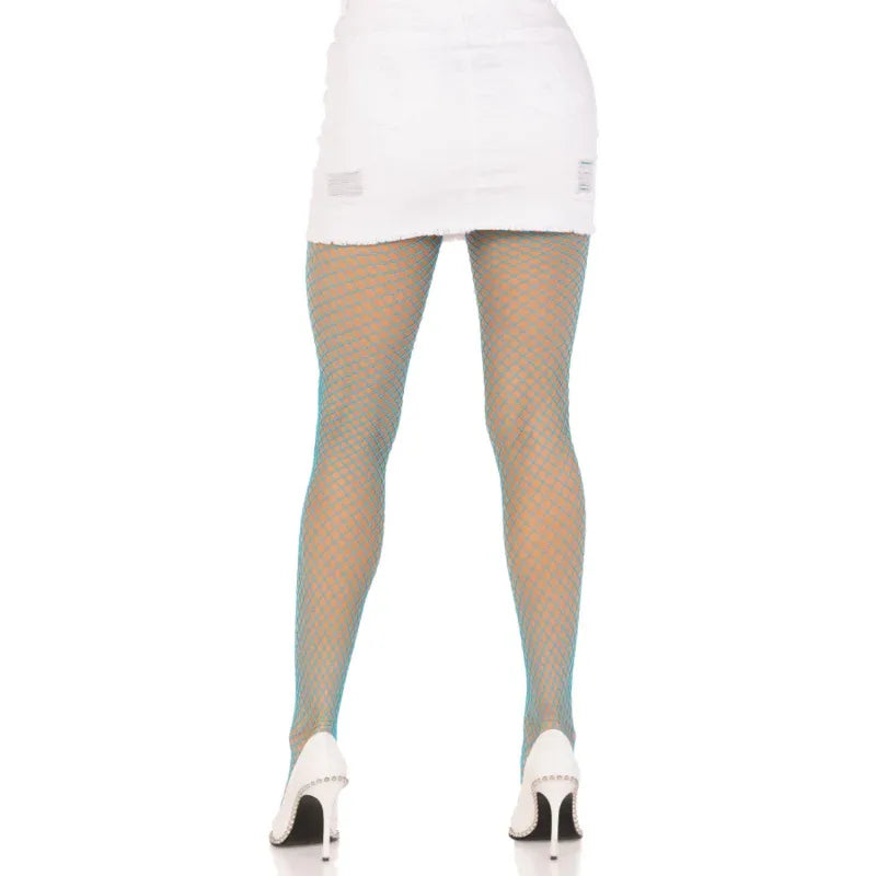 Leg Avenue – Collants Résille Lycra Bleu