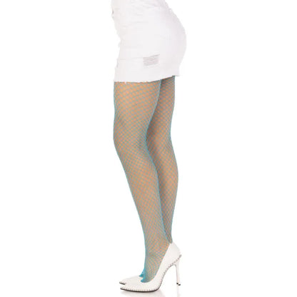 Leg Avenue – Collants Résille Lycra Bleu