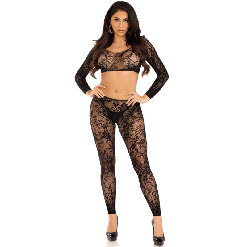 Leg Avenue – Ensemble Haut Court et Collants