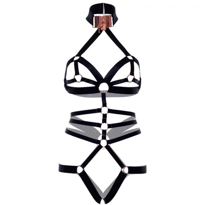 Leg Avenue – Harnais de Corps Élastique sans Crotchles