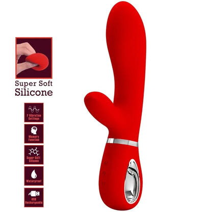 Pretty Love – Vibrateur Multifonction G Spot Thomas Rouge