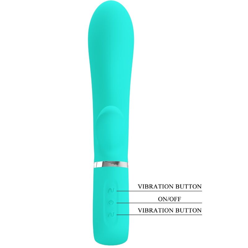 PRETTY LOVE - VIBRADOR MULTIFUNCIÓN G-SPOT THOMAS AQUA GREEN