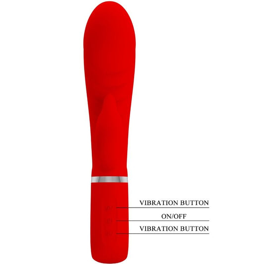 PRETTY LOVE - VIBRADOR MULTIFUNCIÓN DEL PUNTO G ROJO PRESCOTT