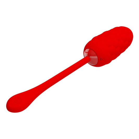 PRETTY LOVE - HUEVO VIBRADOR RECARGABLE TEXTURA MARINA ROJO