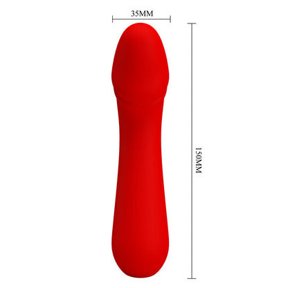 PRETTY LOVE - VIBRADOR RECARGABLE CETUS ROJO