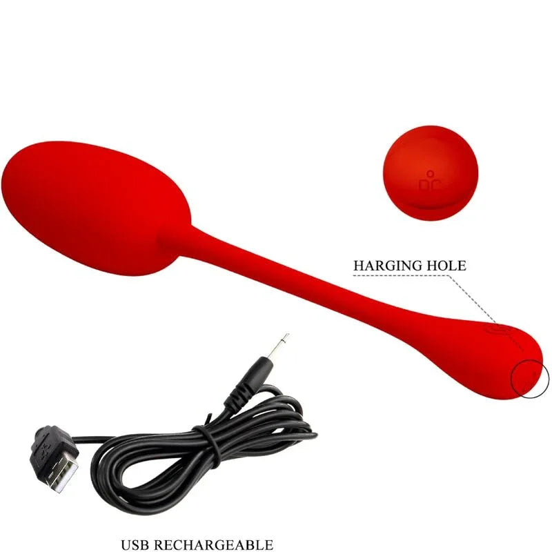 Pretty Love – Oeuf Vibrant Rechargeable Knucker Rouge